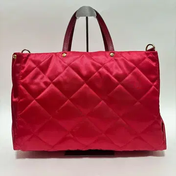 [ russet ] 새상품급 숄더 끈 결품 퀼팅 소가죽 빨간색 핸드백