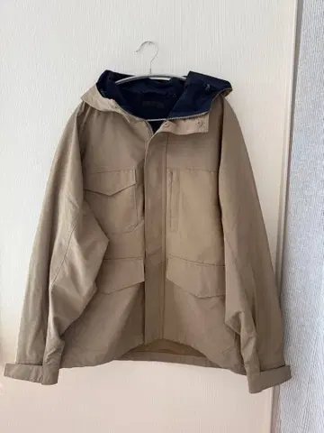 미사용! UNIQLO 베이지 후드 부착 마운틴 후드티 XL