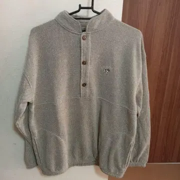 BIG DOGS 버튼 하프넥 트레이닝복 베이지