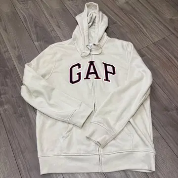 GAP 화이트 프론트 지퍼 후드티