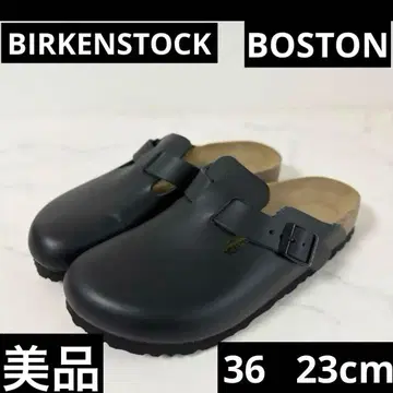 새상품급 버켄스탁 36 23.0 보스턴 사보 샌들 가죽 블랙