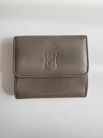 HIROFU 이단 접이식 지갑 그레이 수납 가방 포함