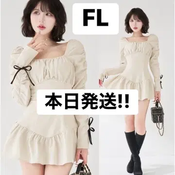 [ 당일 발송 ] Darich 다리치 스퀘어넥 개더 미니 원피스 FL