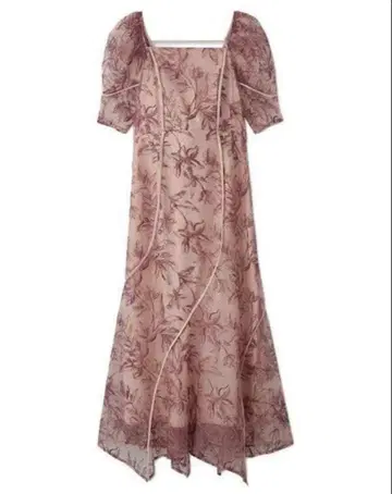 FRAY I.D 커브 패널 자수 드레스