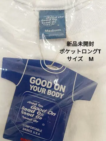 굿온 포켓 롱 T M 화이트