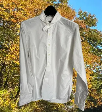 haversack 스탠드 카라 화이트 셔츠