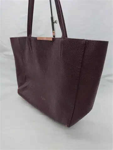 테드베이커 가죽 토트백 파우치 포함 보르도 계열