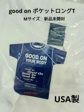 굿온 포켓 롱 T 화이트