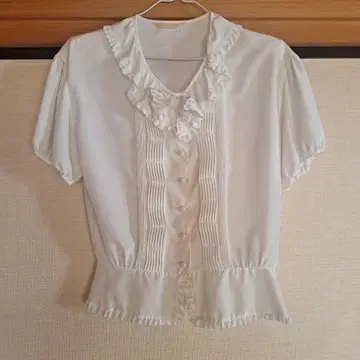 잉게보그 리본 블라우스 화이트 새상품급