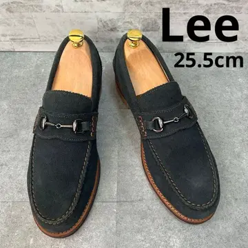 Lee 다크 그레이 스웨이드 비트 로퍼 25.5cm