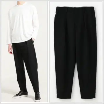 투모로우랜드 원턱 테이퍼드 팬츠 슬랙스 S 블랙