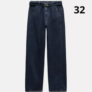 ZARA 자라 ZW 스트레이트 레그 미드 라이즈 데님 팬츠