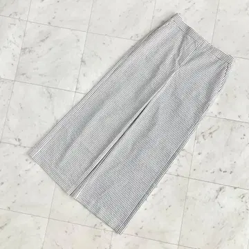 새상품 theory luxe 와이드 팬츠 스트라이프 화이트 그레이 40