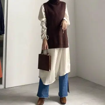 ameri vintage 원피스 니트 베스트