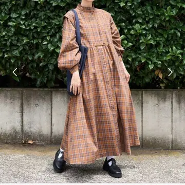 FREAK'S STORE 벌룬 슬리브 맥시 플레어 원피스