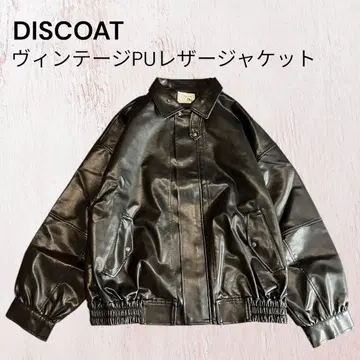 인기! DISCOAT 디스코트 빈티지 PU 가죽 자켓