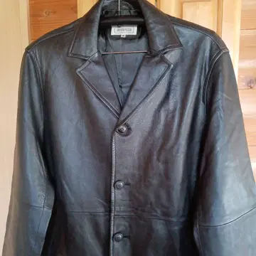 INTERMEZZO 블랙 가죽 테일러드 자켓 M