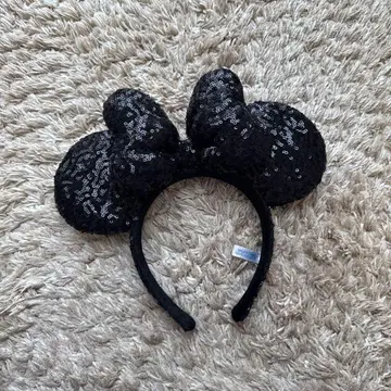 디즈니 머리띠 블랙 스팽글