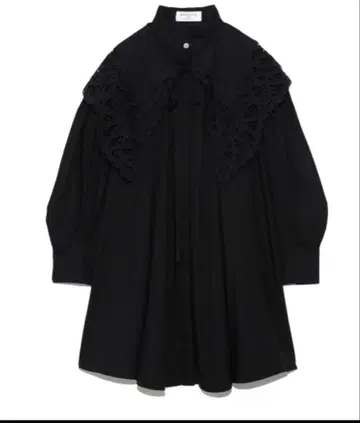 snidel organic 자수 칼라 미니 원피스 블랙