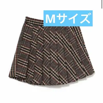 andmary Monica check pleats mini skirt M