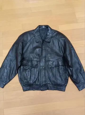 블랙 가죽 점퍼 LL 사이즈