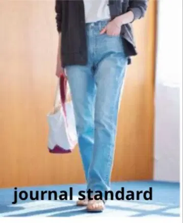 릴랙스 스탠다드 데님 M 38 블루 데미지 가공