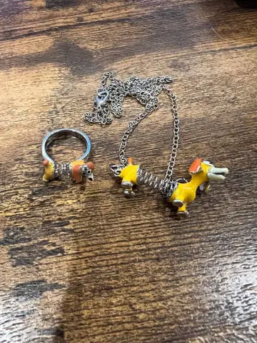 토이스토리 슬링키 목걸이와 반지 세트