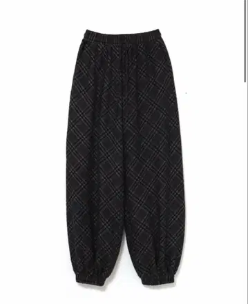 andmary Monica check loose pants black