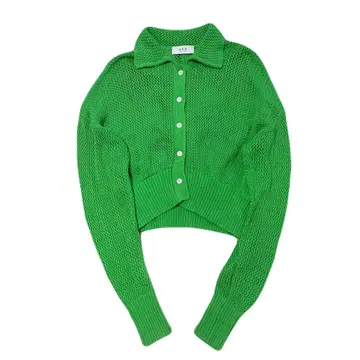 AER ADAM ET ROPE 그린 크롭 니트 가디건