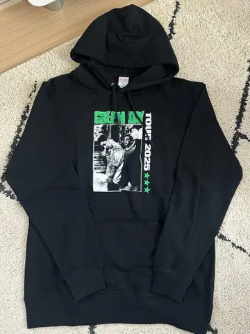 Green Day 투어 후드티 XL 블랙