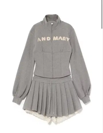 andmary 레이스 로고 세트업 그레이