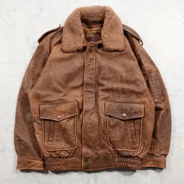 빈티지 G-1 A-2 양가죽 가죽 자켓 LL 플라이트 자켓