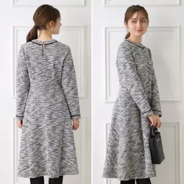 INDEX 그레이/A라인 긴팔/원피스/트위드/파티