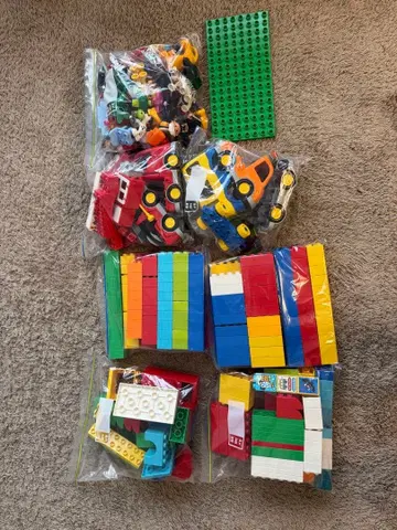 DUPRO 레고 소방차, 레커차, 동물 여러 가지 세트