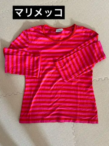 핀란드제 마리메꼬 marimekko 가는 보더 긴팔 T셔츠