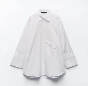 ZARA 오버 사이즈 셔츠 비대칭 포켓