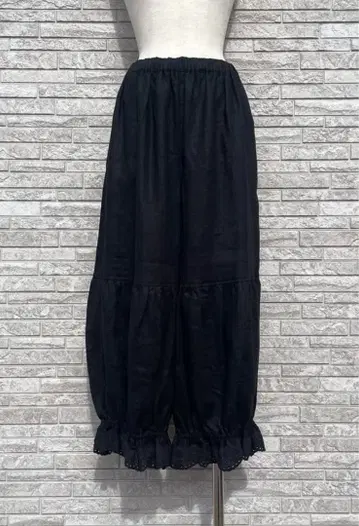 린넨 시스루 개더 팬츠