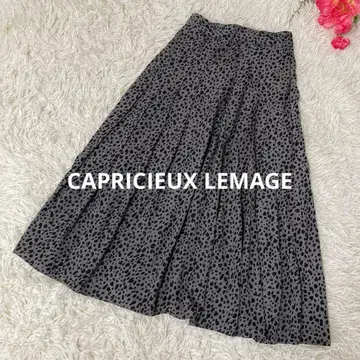 카프리슈 레마쥬 애니멀 무늬 맥시 길이 스커트 모노톤 F 그레이지