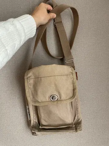 신잔로 캔버스 숄더백 베이지