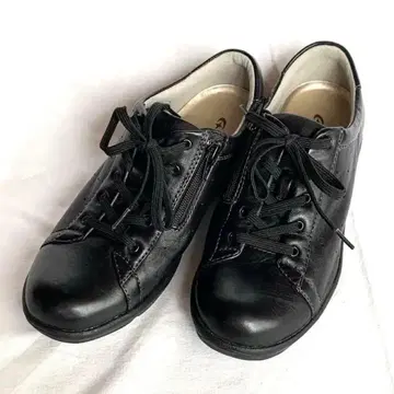 문스타 스니커즈 가죽 블랙 22cm EEE 3E 사이드 지퍼