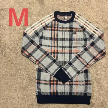 아디다스 골프 여성용 체크 니트 M 사이즈