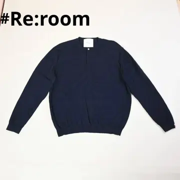 332 Re:room 리룸 헨리넥 코튼 니트 네이비