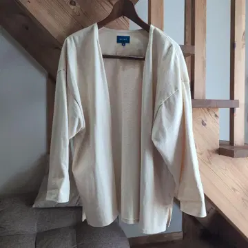 BEAMS 코튼 가디건 M 사이즈 크림