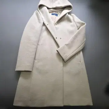 SHIPS 후드 부착 울 코트 아이보리