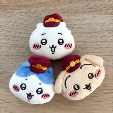 치이카와 (먼작귀) 한큐 기차 봉제 인형 얼굴 배지