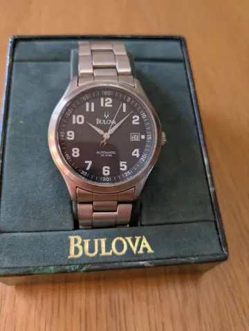 Bulova 자동 와인딩 손목시계 티타늄 블랙 다이얼