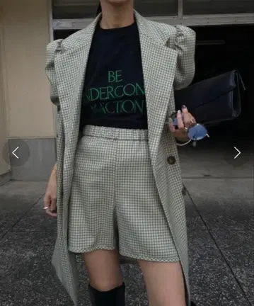 AMERIi CHECK JACKET MINI DRESS