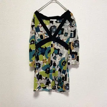 Stimulus 기하학 플라워 프린트 튜닉 멀티 컬러 38 사이즈