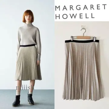 컨디션 최상 마가렛호웰 울 캐시미어 아코디언 플리츠 스커트 6만