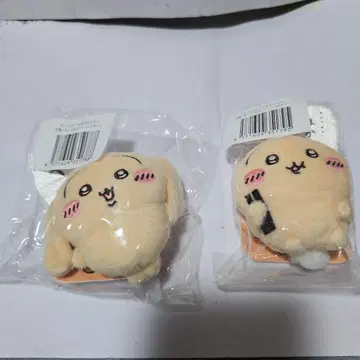 치이카와 복권 토끼 봉제 인형 배지 2개